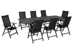 OUTFLEXX Esstischgarnitur, OUTFLEXX® Anthrazit Matt, Alu / Spraystone / Textil, Tisch 180/280x100cm, 8 Multipositionssessel -Dopple Geschaft 22134 19.jpg