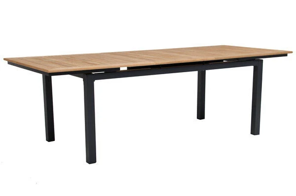 OUTFLEXX Esstischgarnitur, OUTFLEXX® Anthrazit Matt, Alu / Teak / Textil, Tisch 180/240x100cm, 8 Multipositionssessel 11 OUTFLEXX Esstischgarnitur, OUTFLEXX® Anthrazit Matt, Alu / Teak / Textil, Tisch 180/240x100cm, 8 Multipositionssessel – Bild 9