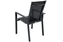 OUTFLEXX Esstischgarnitur, OUTFLEXX® Anthrazit Matt, Alu / Teak / Textil, Esstisch Ø 150 Cm, 5 Stapelsessel -Dopple Geschaft 22203 11.jpg