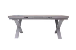 OUTFLEXX Esstischgarnitur, Silber, Alu / HPL / Textil, Tisch 180/280x100cm, 8 Stapelsessel 30 OUTFLEXX Esstischgarnitur, Silber, Alu / HPL / Textil, Tisch 180/280x100cm, 8 Stapelsessel -Dopple Geschaft 22224 12.jpg