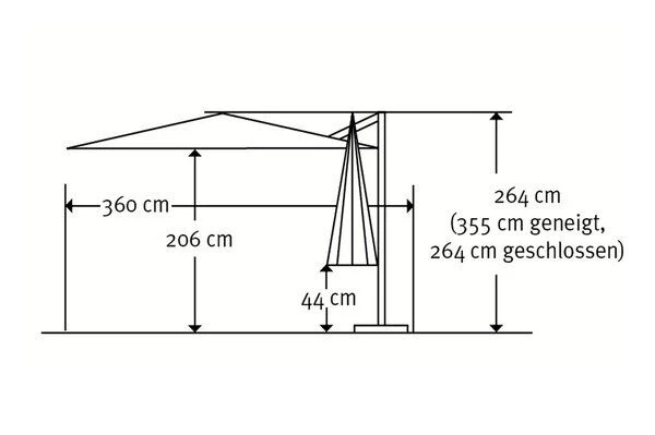 Schneider® SCHNEIDER Rhodos Twist Ampelschirm, Natur, 300x300 Cm, Quadratisch 7 Schneider® SCHNEIDER Rhodos Twist Ampelschirm, Natur, 300x300 Cm, Quadratisch – Bild 5