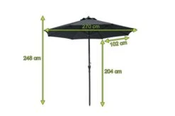 OUTFLEXX Mittelstockschirm, Anthrazit, Aluminium, Ø 270 Cm, Rund 7 OUTFLEXX Mittelstockschirm, Anthrazit, Aluminium, Ø 270 Cm, Rund -Dopple Geschaft 22323 3.jpg