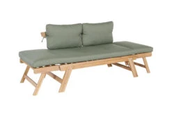 OUTFLEXX Lounge/Liege, FSC Akazie, Teakoptik, 192x70x60cm, Inkl. Polster, Grün -Dopple Geschaft 22356 6.jpg