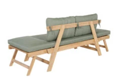 OUTFLEXX Lounge/Liege, FSC Akazie, Teakoptik, 192x70x60cm, Inkl. Polster, Grün -Dopple Geschaft 22356 9.jpg