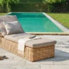 OUTFLEXX Sunlounger, Natur Meliert/sand, Polyrattan, 216x76x47 Cm, Rückenlehne Verstellbar -Dopple Geschaft 22361 1.jpg