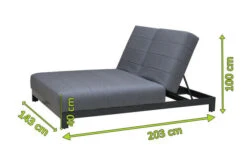 OUTFLEXX Doppelliegen, Anthrazit/flanelle, Alu/Sunbrella, 203x143x40/100, Höhenverstellbare Rückenlehne 15 OUTFLEXX Doppelliegen, Anthrazit/flanelle, Alu/Sunbrella, 203x143x40/100, Höhenverstellbare Rückenlehne -Dopple Geschaft 22412 5.jpg