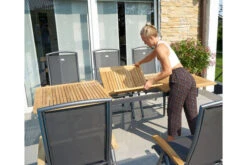 HARTMAN Silencio / RaffaeloSitzgruppe, Xerix/natur, Alu/Teak, 4 Dining Sessel, 160/220x90cm, FSC-Teak Armlehnen -Dopple Geschaft 22443 8 1.jpg 1