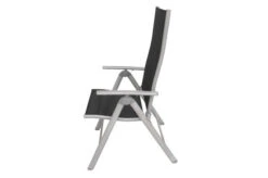 VILLANA Esstischgarnitur, Silber/schwarz, Alu/Holzimitat/Textil, Tisch 150x90cm, 6 Multipositionssessel -Dopple Geschaft 22560 17.jpg