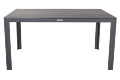 VILLANA Esstischgarnitur, Anthrazit/grau, Alu/Holzimitat/Textil, Tisch 150x90cm, 6 Sessel, Stapelbar -Dopple Geschaft 22576 09.jpg