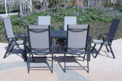 VILLANA Esstischgruppe, Anthrazit/grau, Alu/Textilene, Tisch 130/180x90cm, 6 Multipositionssessel -Dopple Geschaft 22584 06.jpg