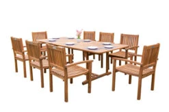 OUTFLEXX Sitzgruppe, Natur, Akazie, Ausziehtisch 180/240 X 100 Cm, 8 Armlehnensessel -Dopple Geschaft 22832 10.jpg