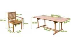 OUTFLEXX Sitzgruppe, Natur, Akazie, Ausziehtisch 180/240 X 100 Cm, 8 Armlehnensessel -Dopple Geschaft 22832 5.jpg