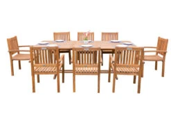 OUTFLEXX Sitzgruppe, Natur, Akazie, Ausziehtisch 180/240 X 100 Cm, 8 Armlehnensessel -Dopple Geschaft 22832 9.jpg