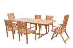 OUTFLEXX Sitzgruppe, Natur, Akazie, Ausziehtisch 180/240 X 100 Cm, 2 Multipo, 4 Armlehnensessel -Dopple Geschaft 22833 10.jpg