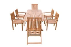 OUTFLEXX Sitzgruppe, Natur, Akazie, Ausziehtisch 180/240 X 100 Cm, 2 Multipo, 4 Armlehnensessel -Dopple Geschaft 22833 11.jpg