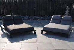 OUTFLEXX Exklusivmodell Blain Doppelliege, Flanelle, Alu/Sunbrella, 222 X 144 X 38 Cm, Inkl. Verstellbarer Rückenlehne -Dopple Geschaft 22851 7.jpg