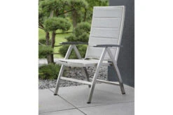 STERN Esstischgarnitur, Silber/grau, Edelstahl/Textilene, Tisch 200 X 100 Cm, 2 Teilige Tischplatte, 6 Multipositionssessel, Padded -Dopple Geschaft 22902 03.jpg