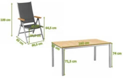 KETTLER GranadaSitzgruppe, Silber/anthrazit, Alu/Teak, Teaktisch 160x95 Cm,6 Multipo, FSC-Teak -Dopple Geschaft 22938 5.jpg