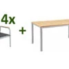 KETTLER GranadaSitzgruppe, Silber/anthrazit, Alu/Teak, Teaktisch 160x95 Cm,4 Stapelsessel, FSC-Teak -Dopple Geschaft 22941 1.jpg