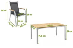 KETTLER GranadaSitzgruppe, Silber/anthrazit, Alu/Teak, Teaktisch 160x95 Cm,4 Stapelsessel, FSC-Teak -Dopple Geschaft 22941 5.jpg