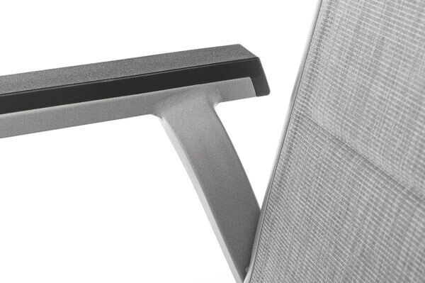 KETTLER Granada/Basic Plus Padded Sitzgruppe, Silber/hellgrau, Alu/Teak, Teaktisch 160x95 Cm,4 Stapelsessel, Gepolsterte Sitz - Und Rückenfläche 11 KETTLER Granada/Basic Plus Padded Sitzgruppe, Silber/hellgrau, Alu/Teak, Teaktisch 160x95 Cm,4 Stapelsessel, Gepolsterte Sitz - Und Rückenfläche – Bild 9