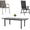 STERN New Top Esstischgarnitur, Graphit, Alu / Glas / Textil, Tisch 180/240x100cm, 4 Stapel-, 2 Klappsessel -Dopple Geschaft 23003 1.jpg