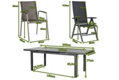 STERN New Top Esstischgarnitur, Graphit, Alu / Glas / Textil, Tisch 180/240x100cm, 4 Stapel-, 2 Klappsessel -Dopple Geschaft 23003 5.jpg