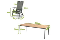 HARTMAN Silencio / Primo Sitzgruppe, Xerix/natur, Alu/Teak, 6 Multipo, 220x100cm, FSC-Teak Tischplatte -Dopple Geschaft 23142 5.jpg