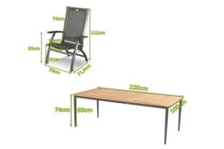 HARTMAN Silencio / Primo Sitzgruppe, Xerix/natur, Alu/Teak, 6 Multipo, 220x100cm, FSC-Teak Tischplatte -Dopple Geschaft 23142 mass.jpg