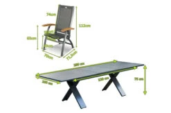 HARTMAN Sondermodell Xanadu / Primo Sitzgruppe, Xerix/natur, Alu/Teak/Glaskeramik, 10 Multipo, 220/280x100cm, X-Gestell, FSC-Teak Armlehnen -Dopple Geschaft 23336 mass.jpg