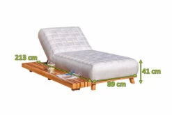 OUTFLEXX Icon Loungeliege, Lead Chine, Alu/Teak/Sunbrella, 213 X 89 X 41 Cm, Inkl. Verstellbarer Rückenlehne -Dopple Geschaft 23437 5.jpg