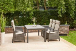 SIENA GARDEN Carlos/Corido Dining Set, Anthrazit/grau, Alu/Gardino®-Geflecht/Keramik, 220 X 100 Cm, Inkl. 6 Diningsessel