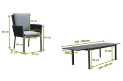 OUTFLEXX Esstischgarnitur, Anthrazit, Alu, Ausziehtisch 180/270x100 Cm, 6 Diningsessel -Dopple Geschaft 23906 5.jpg