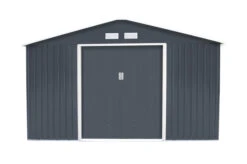 OUTTECH Gerätehaus, Anthrazit, Stahl, 340 X 382 X 210 Cm, Schiebetüren, Inkl. Lüftungsgitter -Dopple Geschaft 24394 3.jpg