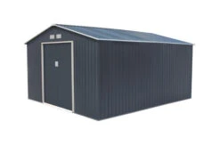 OUTTECH Gerätehaus, Anthrazit, Stahl, 340 X 382 X 210 Cm, Schiebetüren, Inkl. Lüftungsgitter -Dopple Geschaft 24394 4.jpg