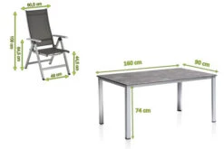 KETTLER Cubic/Easy Esstischgarnitur, Silber/anthrazit, Alu/Textilene, Tisch 160x90 Cm, 4 Multipo -Dopple Geschaft 28704 4.jpg