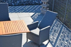 OUTFLEXX Malaga Sitzgruppe, Natur/anthrazit/flanelle, FSC-Teak/Edelstahl/Alu/Sunbrella, 150/200x90cm, 6 Sessel, Plattenstärke 20mm, Verstellbare Rückenlehne -Dopple Geschaft 28872 13.JPG