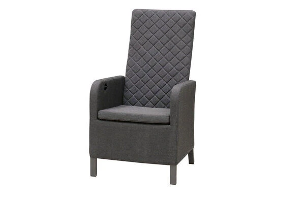 OUTFLEXX Belgium/Malaga Set, Anthrazit/sooty, Recycled Teak/Alu/Sunbrella, 220x100cm, 6 Sessel, Rustikal Gebürstet, Verstellbare Rückenlehne 5 OUTFLEXX Belgium/Malaga Set, Anthrazit/sooty, Recycled Teak/Alu/Sunbrella, 220x100cm, 6 Sessel, Rustikal Gebürstet, Verstellbare Rückenlehne – Bild 3