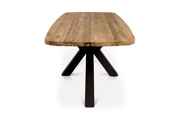 OUTFLEXX Belgium/Malaga Set, Anthrazit/sooty, Recycled Teak/Alu/Sunbrella, 220x100cm, 6 Sessel, Rustikal Gebürstet, Verstellbare Rückenlehne 6 OUTFLEXX Belgium/Malaga Set, Anthrazit/sooty, Recycled Teak/Alu/Sunbrella, 220x100cm, 6 Sessel, Rustikal Gebürstet, Verstellbare Rückenlehne – Bild 4