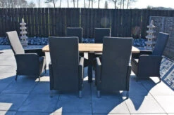 OUTFLEXX Belgium/Malaga Set, Anthrazit/sooty, Recycled Teak/Alu/Sunbrella, 220x100cm, 6 Sessel, Rustikal Gebürstet, Verstellbare Rückenlehne 24 OUTFLEXX Belgium/Malaga Set, Anthrazit/sooty, Recycled Teak/Alu/Sunbrella, 220x100cm, 6 Sessel, Rustikal Gebürstet, Verstellbare Rückenlehne -Dopple Geschaft 28882 11.JPG