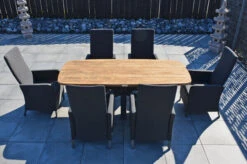 OUTFLEXX Belgium/Malaga Set, Anthrazit/sooty, Recycled Teak/Alu/Sunbrella, 220x100cm, 6 Sessel, Rustikal Gebürstet, Verstellbare Rückenlehne 25 OUTFLEXX Belgium/Malaga Set, Anthrazit/sooty, Recycled Teak/Alu/Sunbrella, 220x100cm, 6 Sessel, Rustikal Gebürstet, Verstellbare Rückenlehne -Dopple Geschaft 28882 12.JPG