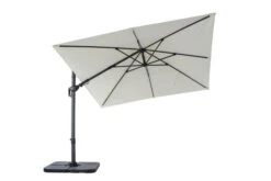 OUTFLEXX Ampelschirm, Creme, Pulverbesch. Aluminium, 300x300 Cm, Inkl. Plattenständer, Twist-Funktion -Dopple Geschaft 2 16108.jpg