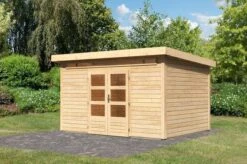 KARIBU Gartenhaus Kandern 9, Fichtenholz 28 Mm, Naturbelassen, Ca. 10,8 M² 5 KARIBU Gartenhaus Kandern 9, Fichtenholz 28 Mm, Naturbelassen, Ca. 10,8 M² -Dopple Geschaft 2 18012.jpg