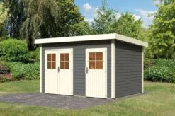 KARIBU Gartenhaus Tintrup, Fichtenholz 28 Mm, Flachdach -Dopple Geschaft 2 18038 2.jpg