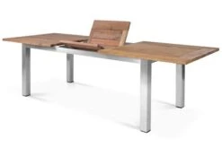 OUTFLEXX Ausziehtisch, Edelstahl/recyceltes FSC®-Teak, 200/260x100cm, Rustikal Gebürstet -Dopple Geschaft 2 18318.jpg