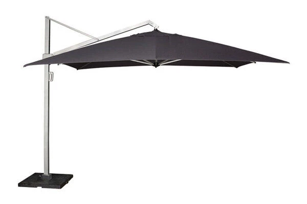 SIENA GARDEN Stratos Ampelschirm, Silber/schwarz Meliert, Alu/Spuncrylic®, 300x400cm, 360° Drehbar, Vertikal Verstellbar 4 SIENA GARDEN Stratos Ampelschirm, Silber/schwarz Meliert, Alu/Spuncrylic®, 300x400cm, 360° Drehbar, Vertikal Verstellbar – Bild 2