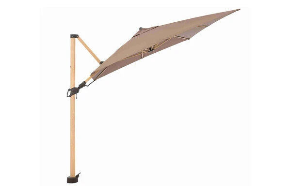 DOPPLER Alu Wood Pendelschirm, Greige, Alu/Polyester, 300x220 Cm, Mit Kurbel, Holzoptik 4 DOPPLER Alu Wood Pendelschirm, Greige, Alu/Polyester, 300x220 Cm, Mit Kurbel, Holzoptik – Bild 2