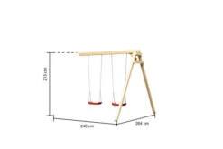 KARIBU Lotti Spielturm, Naturbelassen, Nordische Fichte, 107x107x291cm, Mit Doppelschaukel -Dopple Geschaft 30399 2 05.jpg