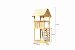 KARIBU Lotti Spielturm, Naturbelassen, Nordische Fichte, 107x107x291cm, Mit Kletterwand ECO -Dopple Geschaft 30401 2 05.jpg
