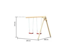 KARIBU Anna Spielturm, Naturbelassen, Nordische Fichte, 347x264x270cm, Mit Doppelschaukel -Dopple Geschaft 30406 2 06.jpg